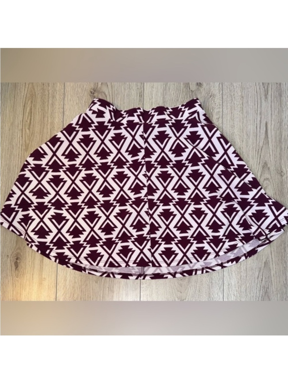 Empyre white purple Geometric Circle skater Skirt